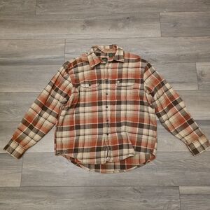 Timberland Heavy Flannel Rustic Plaid Button-Down Shirt